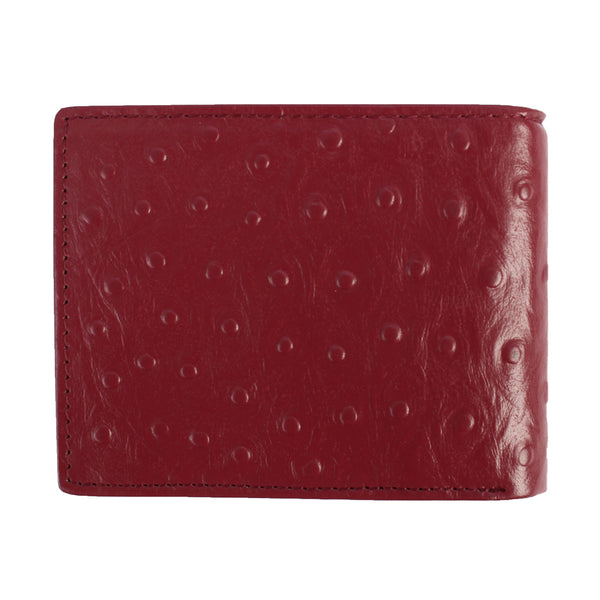 OSTRICH PATTERN WALLET - Wine COLOUR WITH 6CC , VIEW POCKET AND COIN POCKET