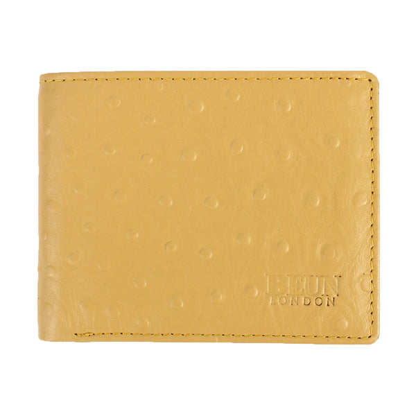 Ostrich Pattern WALLET - YELLOW COLOUR WITH 6CC , VIEW POCKET AND COIN POCKET