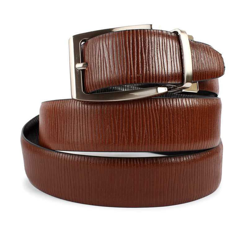 BEUN LONDON Cut To Size Reversible Genuine Leather Belt