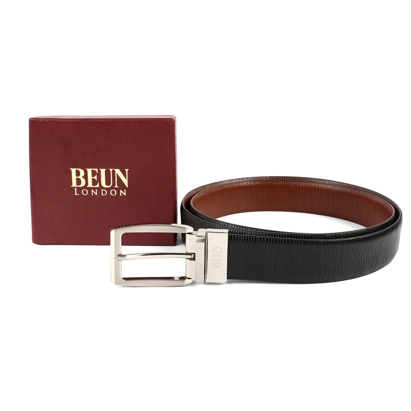 BEUN LONDON Cut To Size Reversible Genuine Leather Belt