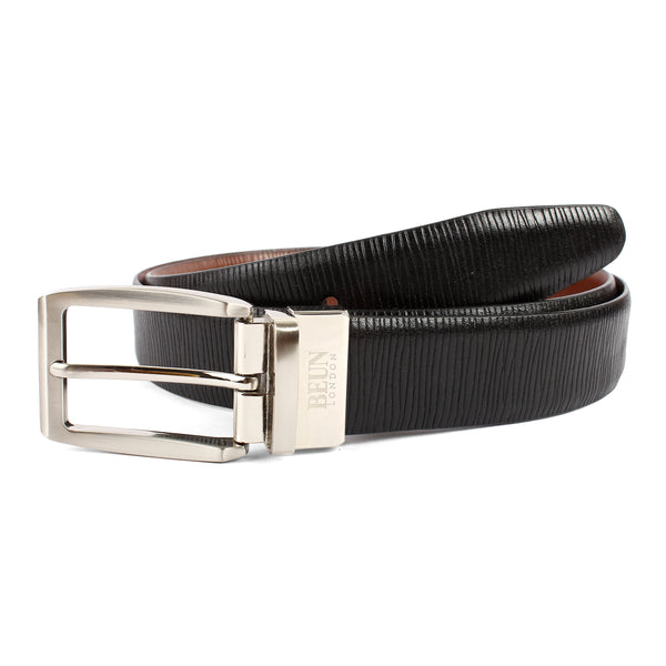 BEUN LONDON Cut To Size Reversible Genuine Leather Belt