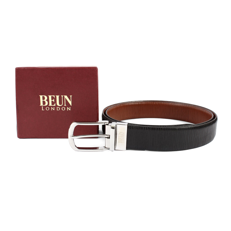 BEUN LONDON Cut To Size Reversible Genuine Leather Belt