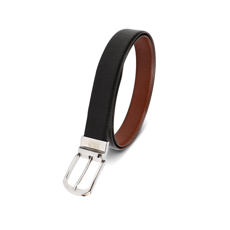 BEUN LONDON Cut To Size Reversible Genuine Leather Belt