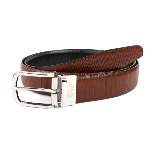 BEUN LONDON Cut To Size Reversible Genuine Leather Belt