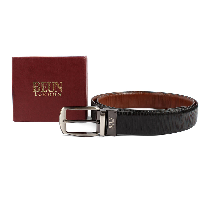 BEUN LONDON Cut To Size Reversible Genuine Leather Belt