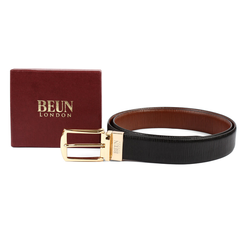 BEUN LONDON Cut To Size Reversible Genuine Leather Belt