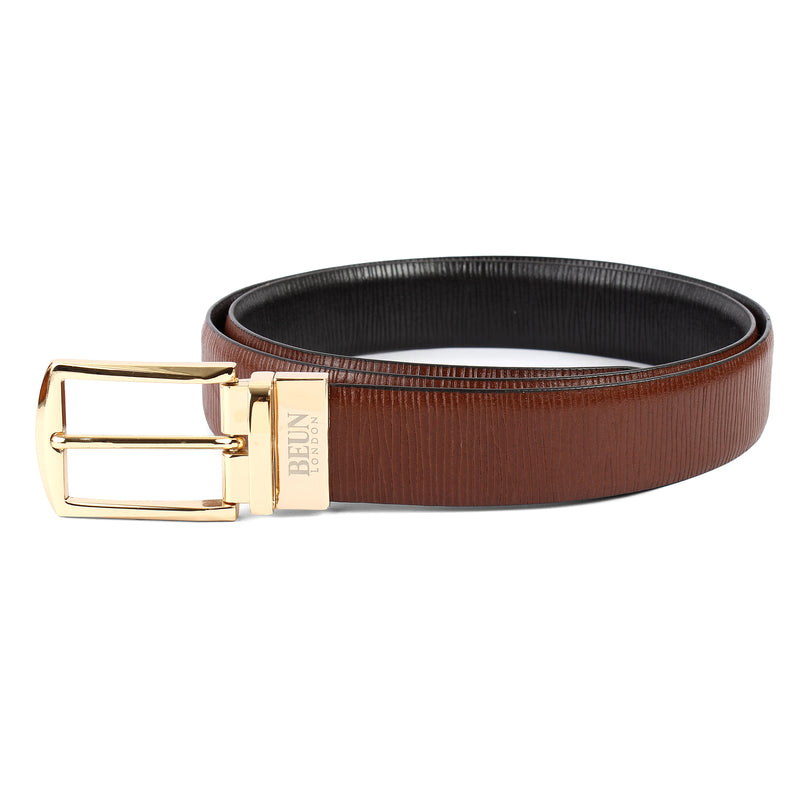 BEUN LONDON Cut To Size Reversible Genuine Leather Belt