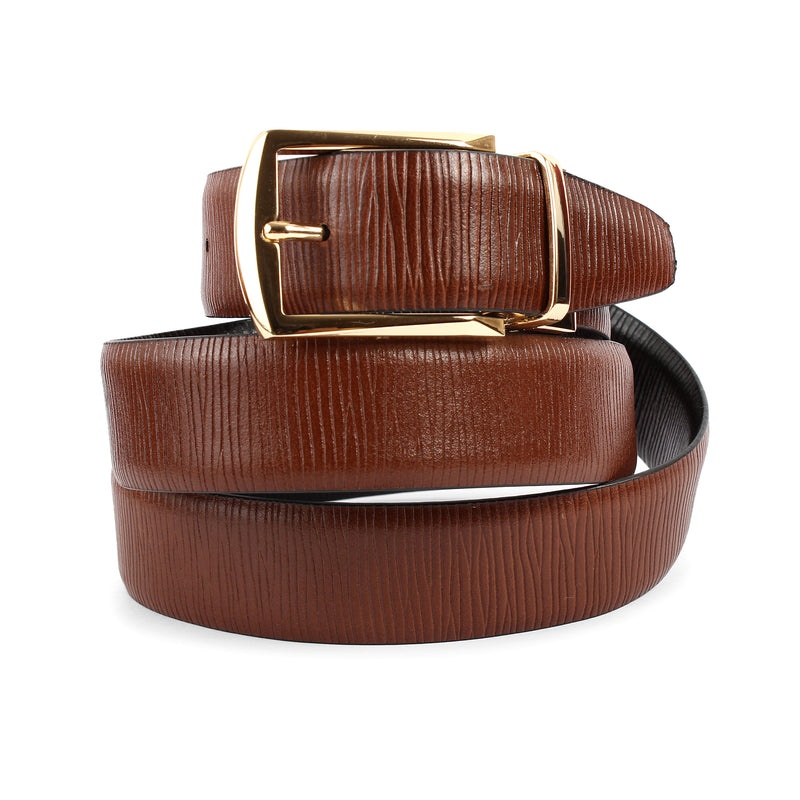 BEUN LONDON Cut To Size Reversible Genuine Leather Belt