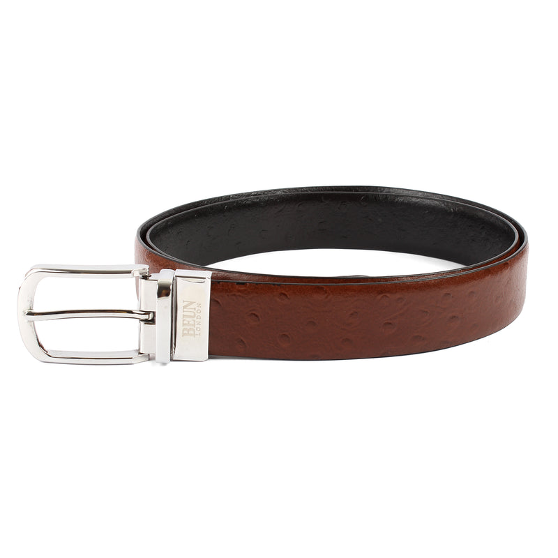 BEUN LONDON Cut To Size Reversible Genuine Leather Belt