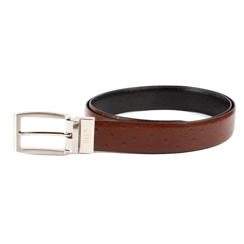 BEUN LONDON Cut To Size Reversible Genuine Leather Belt