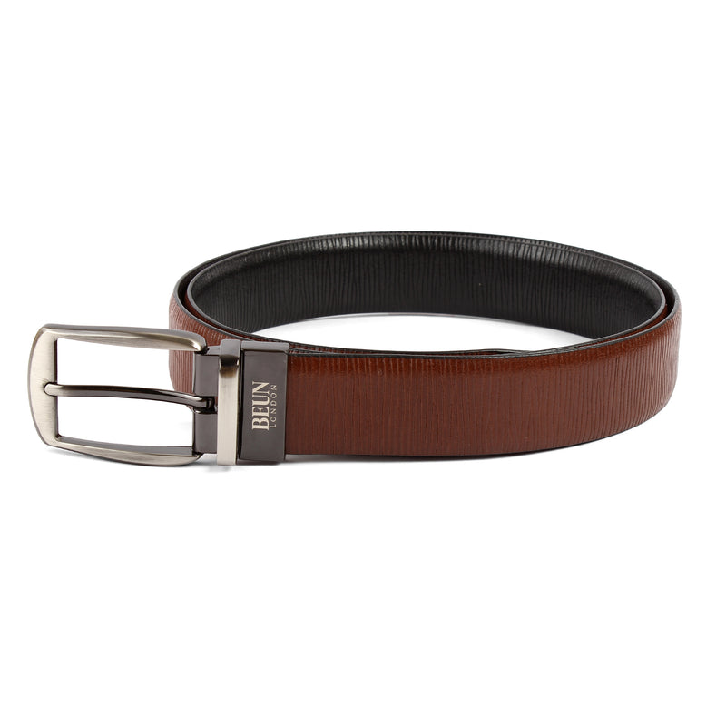 BEUN LONDON Cut To Size Reversible Genuine Leather Belt