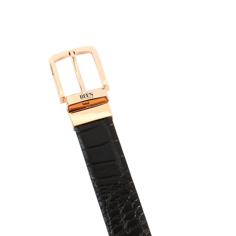 BEUN LONDON Cut To Size Reversible Genuine Leather Belt