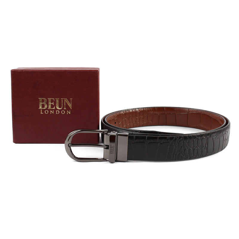 BEUN LONDON Cut To Size Reversible Genuine Leather Belt