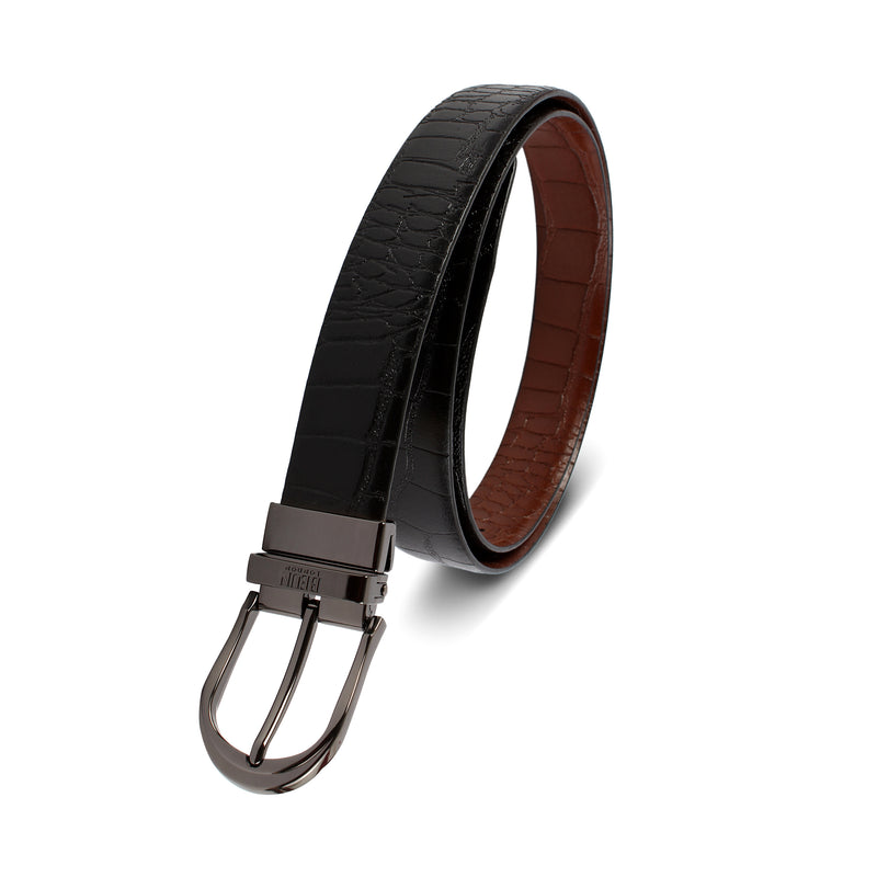 BEUN LONDON Cut To Size Reversible Genuine Leather Belt