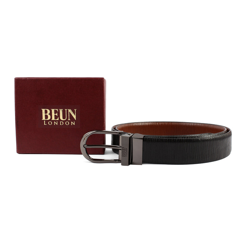 BEUN LONDON Cut To Size Reversible Genuine Leather Belt