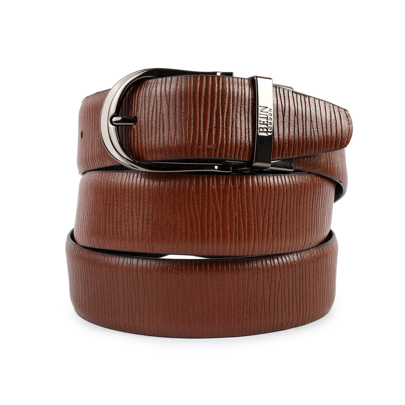 BEUN LONDON Cut To Size Reversible Genuine Leather Belt