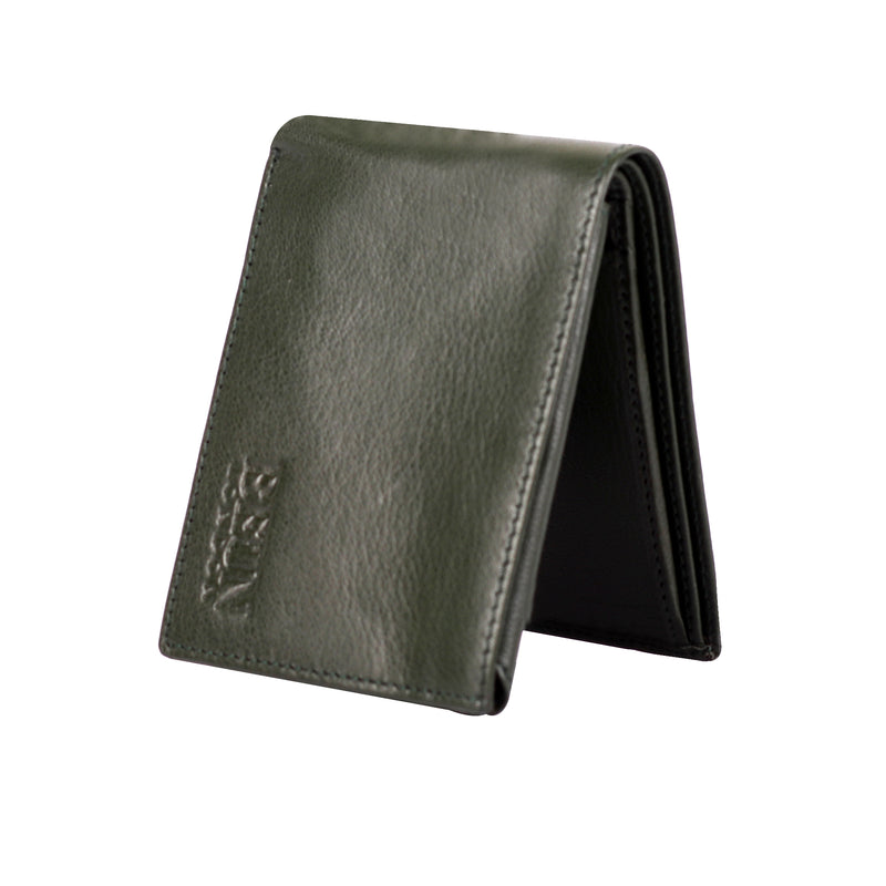 Solid Wallet- Olive Colour with 6cc , View pocket and coin pocket