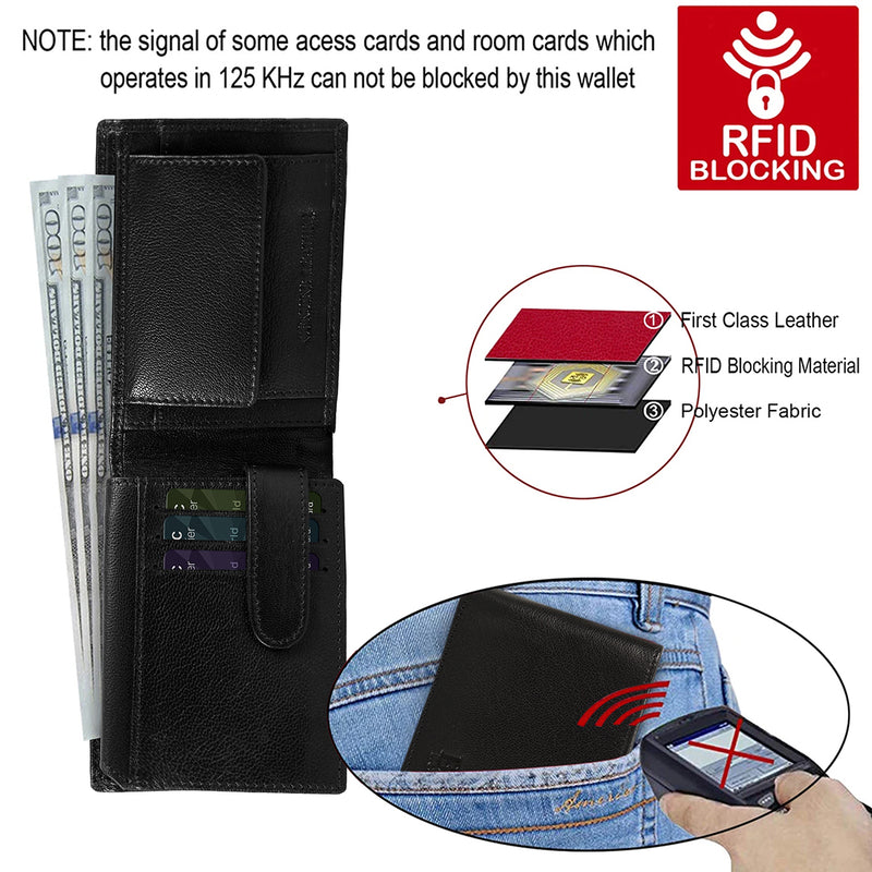 Solid Wallet - black colour with 6cc , View pocket and coin pocket