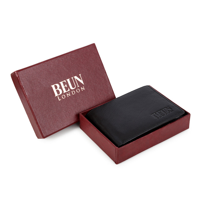 Solid Wallet - black colour with 6cc , View pocket and coin pocket