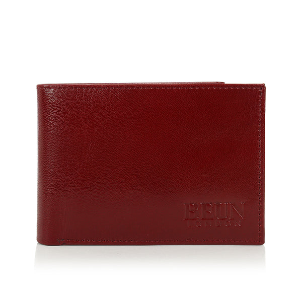 Solid Wallet  - Cherry Colour with 6cc , View Pocket and a Coin Pocket