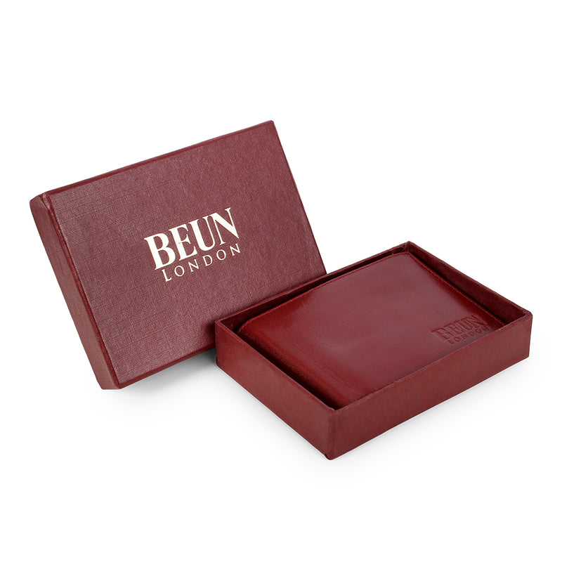 Solid Wallet  - Cherry Colour with 6cc , View Pocket and a Coin Pocket