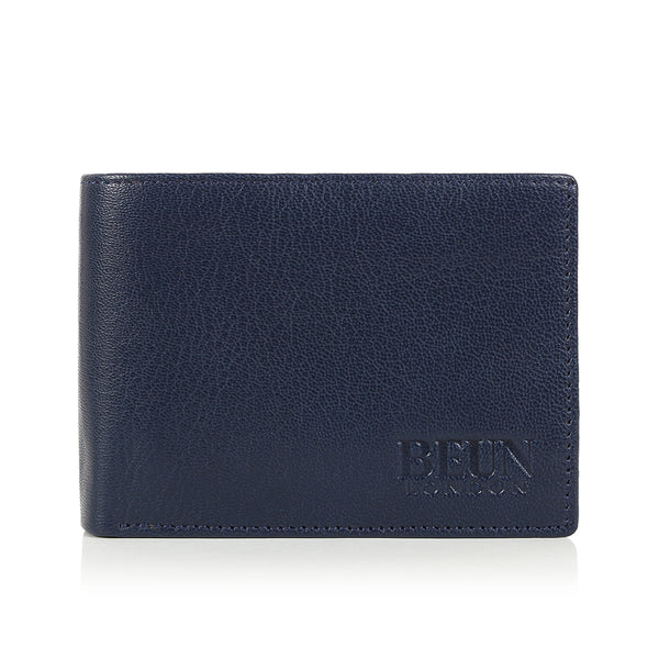 Solid Wallet - Blue Colour with 6cc , View pocket and coin pocket