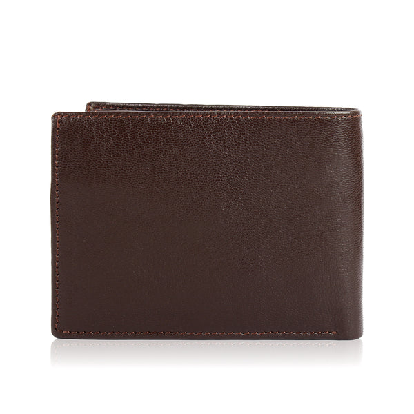 Solid Wallet - Brown Colour with 6cc , View pocket and coin pocket