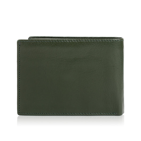 Solid Wallet- Olive Colour with 6cc , View pocket and coin pocket