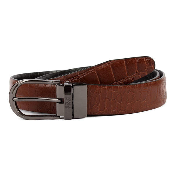 BEUN LONDON Cut To Size Reversible Genuine Leather Belt