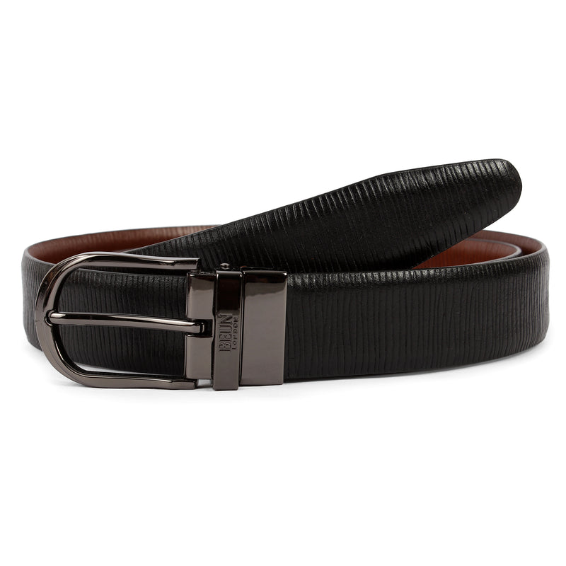 BEUN LONDON Cut To Size Reversible Genuine Leather Belt