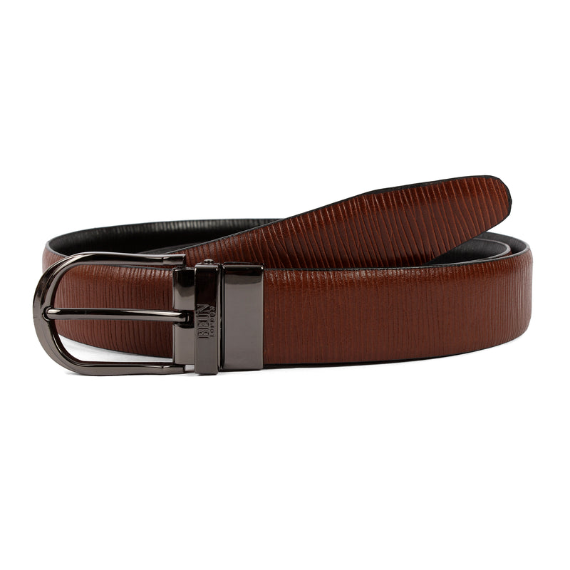 BEUN LONDON Cut To Size Reversible Genuine Leather Belt